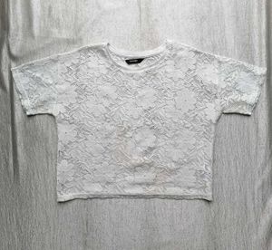 White Floral Lace Top
