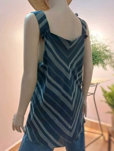 Thrifted Navy Tunic Top