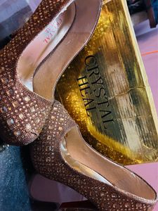 Crystal Golden Star Heels New With Box