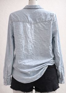 Light Wash Denim Button-Down Shirt