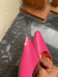 Pink Slingback Flats