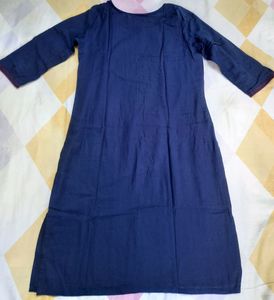 Srishti Dark Blue Women&#39;s Kurti Size S