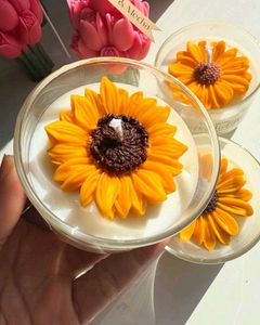 Flower Candles Jars 10 Hrs Burn Time