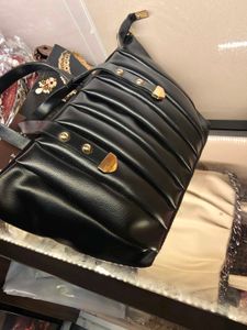 Black Leather Sling Bag New