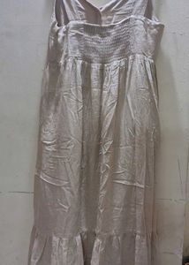 Beige Cotton Summer Dress