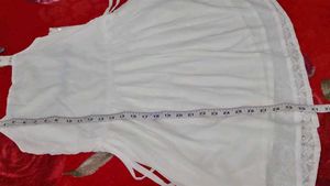 Elegant White plazo frock