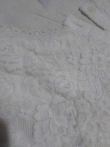 White Lace Trim Tank Top