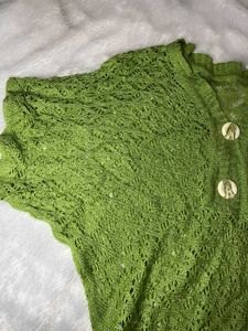 Vintage Green Knit Top