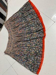 Branded Pinterest Floral Pleated Mini Skirt