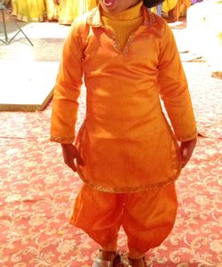Haldi Kurta Set - Festive Orange