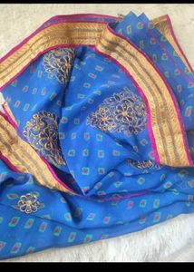 BLUE GEORGETTE SAREE
