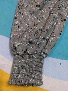 Floral Bow Tie Blouse