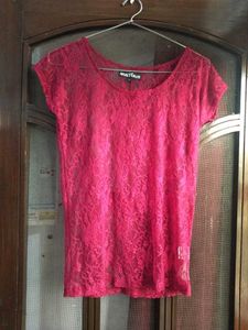 Pink Lace Top