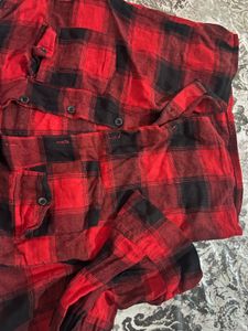 Checkered Red And Black Shirt