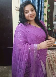 Purple Printed Saree