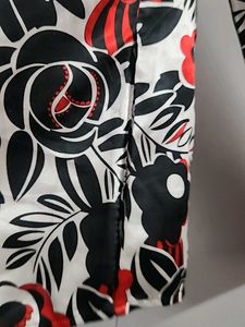 Black satin top or shrug on tanktop