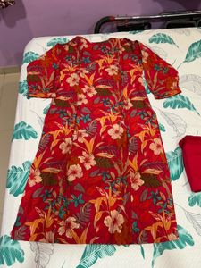 3 Piece: Floral Print Kurta Pant Dupatta Set Women