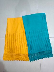 Embroidered Cotton Straight Pants (Set of 2)