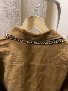 Brown Chain Detail Jacket
