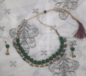 Bottol Green beeds Jewellery