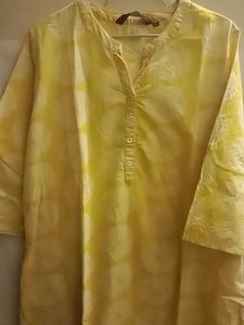 Yellow Cotton Kurti