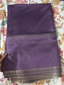 Banarasi Silk Lavender Saree(FIXED PRICE)