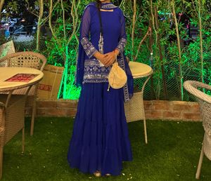 Blue Embroidered Kurta Set