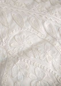 unstitched lemon yellow embroidery full suit piece