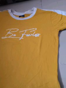 Yellow &#39;Be Fearless&#39; Tee
