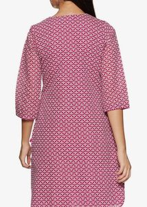 Purple Printed Kurta Top