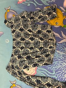 Off Shoulder Blue And White H&amp;M Top.