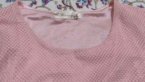 Chic Pink Textured Top