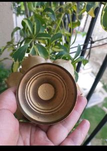 Golden Lotus Candle Holder