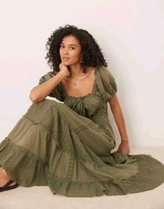 Free People falling sun Midi Dress