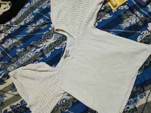 White Knit Top