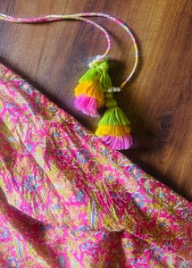 Pink Floral Kurta Set M size