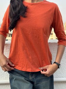 Orange 3/4 Sleeve Tee