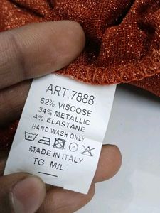 (300)Retro Bronze Ruched Top