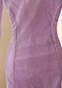 Sparkly Lavender Long Sleeve Dress