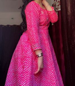 Lehriya Long Anarkali Kurti