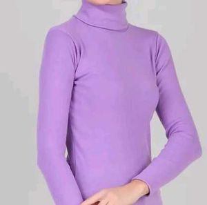 Lavender Turtleneck Top