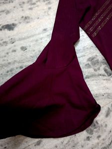 💜Beautiful Violet Designer Kurta And Plazzo Set