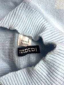 Butterfly Print High Neck Sweater