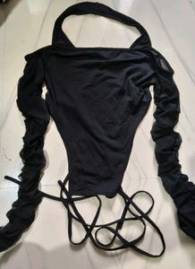 SHEIN Black Bodysuit Top