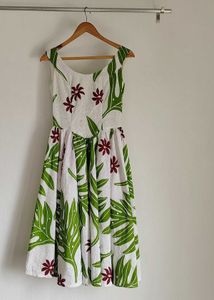 Vintage A-line Floral Print Dress