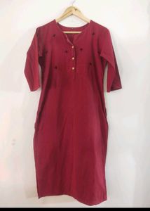 Combo Of 2 Maroon Embroidery Tops