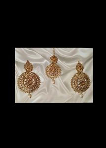 Elegant Gold-Tone Indian Jewelry Set
