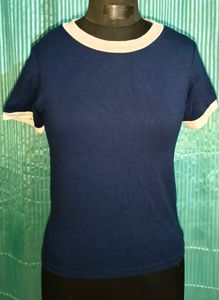Navy Ringer Tee