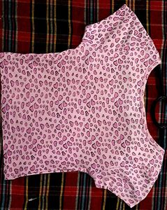 Pink Heart Print Tee