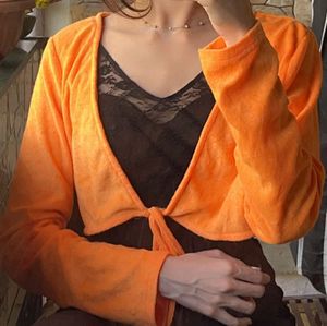 Orange Jacket Top